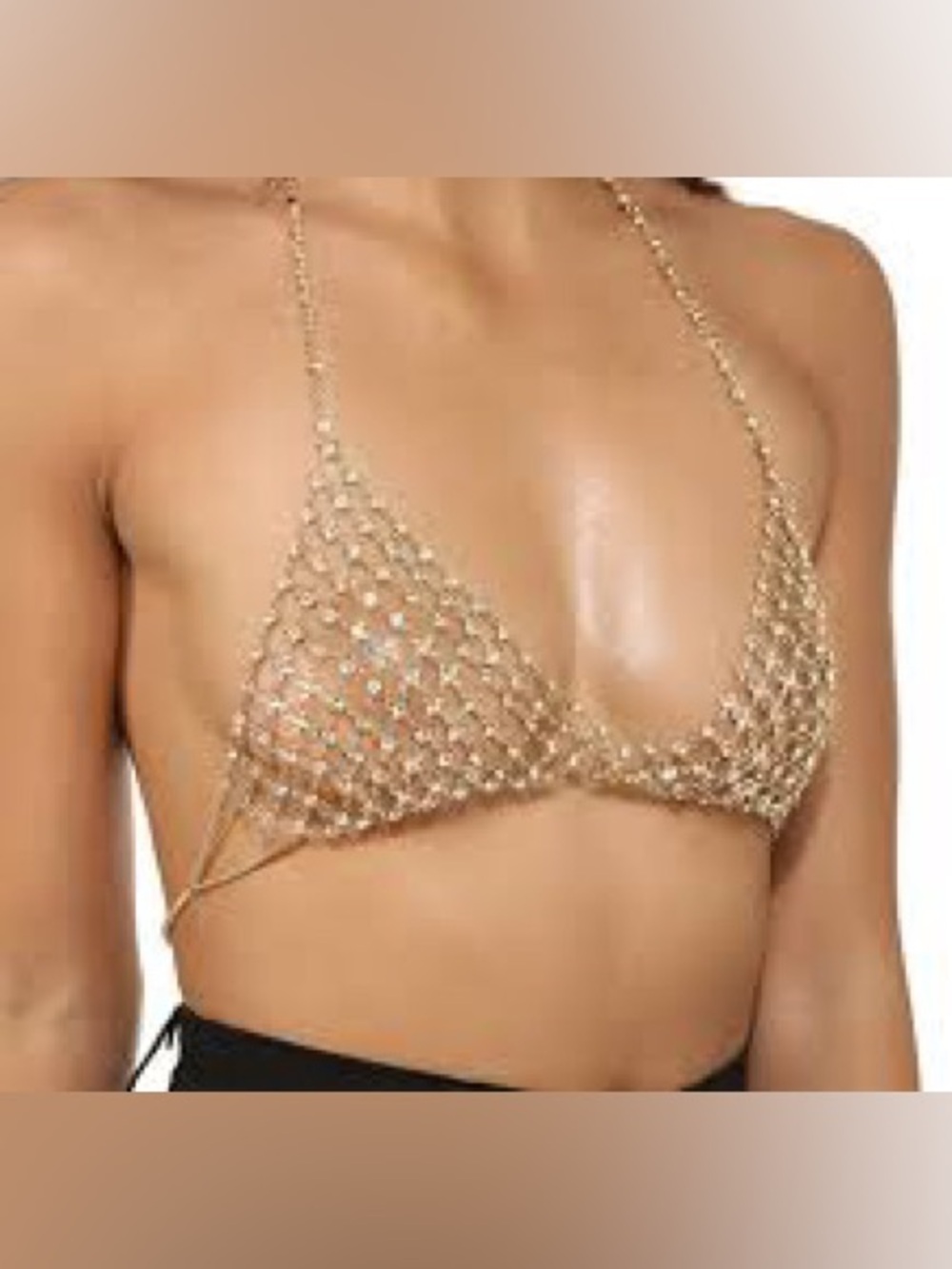 Rhinestone bra